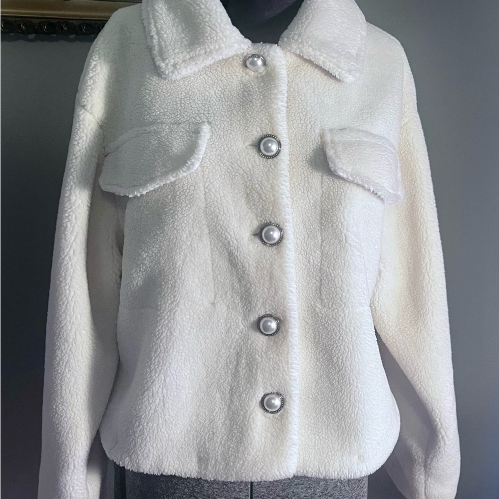 CHELSEA & VIOLET faux fur jacket